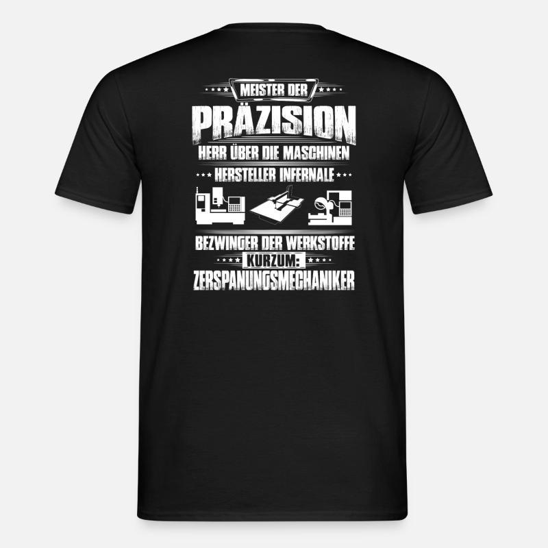Zerspanungsmechaniker/Dreher/Fräser/Geschenk - Männer T-Shirt - Schwarz