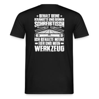 Fliesenleger Plattenleger Mosaikleger Geschenk - Männer T-Shirt - Schwarz - Hinten - AI Model Male 178 light (178cm)