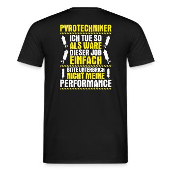 Pyrotechniker Feuerwerk Pyrotechnik Pyrotechnician - Männer T-Shirt - Schwarz - Hinten - AI Model Male 178 light (178cm)