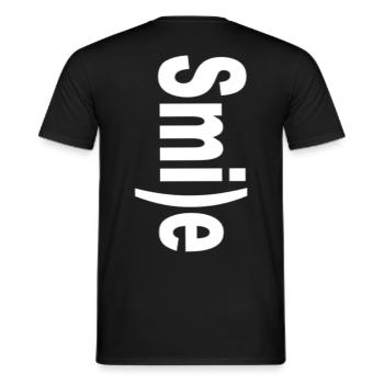 Smile :) - Männer T-Shirt - Schwarz - Hinten - AI Model Male 178 light (178cm)