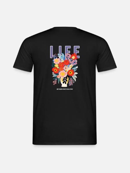 Life Flowers - Men's T-Shirt - black