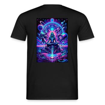 Space Monk - Männer T-Shirt - Schwarz - Hinten - AI Model Male 178 light (178cm)