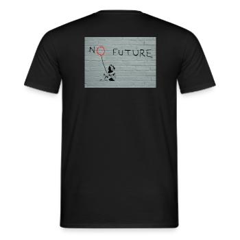 Banksy No future - Art Streetart - Original - T-shirt homme - noir - Dos - AI Model Male 178 light (178cm)