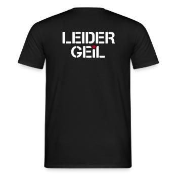 Leider Geil - Männer T-Shirt - Schwarz - Hinten - AI Model Male 178 light (178cm)