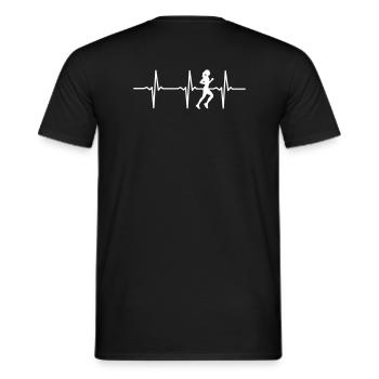 Heartbeat Running - Mænd T-shirt - sort - Bagpå - AI Model Male 178 light (178cm)