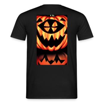 Horror Kürbis - Halloween - Männer T-Shirt - Schwarz - Hinten - AI Model Male 178 light (178cm)