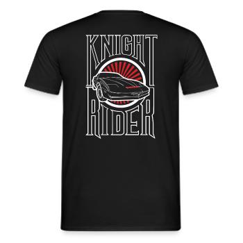 Knight Rider KITT Knight Industrie 2000 - Männer T-Shirt - Schwarz - Hinten - AI Model Male 178 light (178cm)
