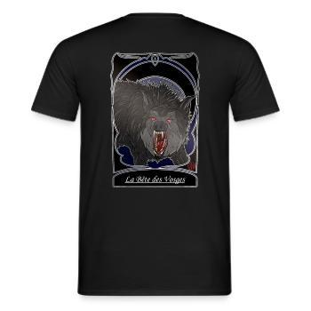 La Bete des Vosges - folklore Vosges - Männer T-Shirt - Schwarz - Hinten - AI Model Male 178 light (178cm)