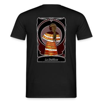 La Diablesse - folklore of French Guiana & West Indies - Men's T-Shirt - black - Back - AI Model Male 178 light (178cm)