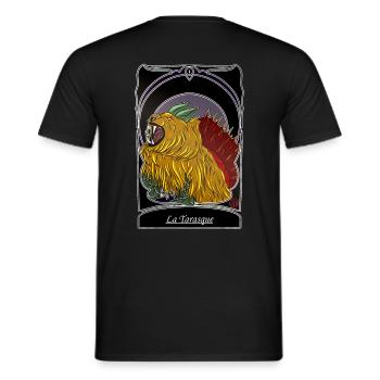 La Tarasque - folklore Provence Tarascon - Men's T-Shirt - black - Back - AI Model Male 178 light (178cm)