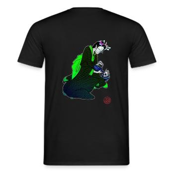 Bijinga cérémonie du thé et robot humanoide - T-shirt homme - noir - Dos - AI Model Male 178 light (178cm)