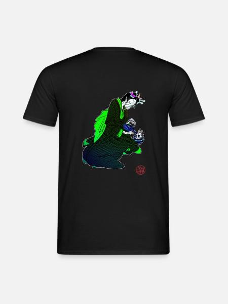 Cerimonia del tè Bijinga e robot umanoide - T-shirt uomo - nero