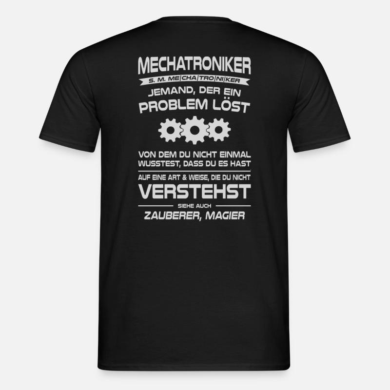 Mechatroniker Mechatronikerin Geschenk Probleme - Männer T-Shirt - Schwarz