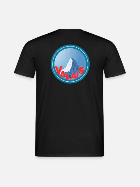 Walliser Gebärmutterhals - Männer T-Shirt - Schwarz