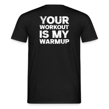 Gym Fitness Workout Warmup Fitnessstudio - Men's T-Shirt - black - Back - AI Model Male 178 light (178cm)