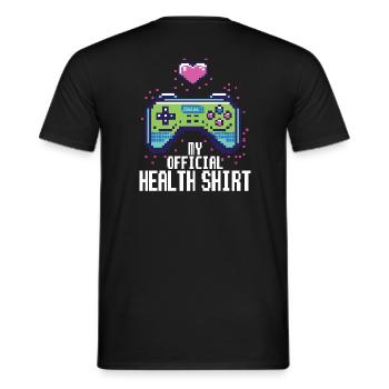 my official health shirt - zocken - Männer T-Shirt - Schwarz - Hinten - AI Model Male 178 light (178cm)