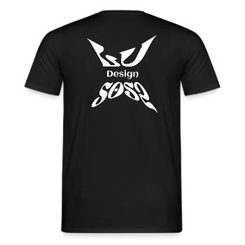 Lu Design 2025 - Männer T-Shirt - Schwarz - Hinten - AI Model Male 178 light (178cm)
