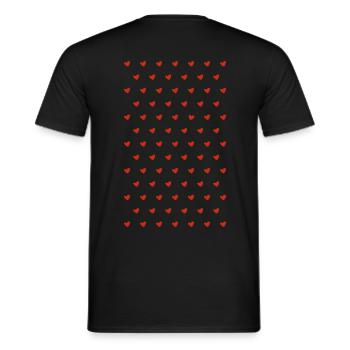Herzen Herz Gefühl Liebe - Männer T-Shirt - Schwarz - Hinten - AI Model Male 178 light (178cm)