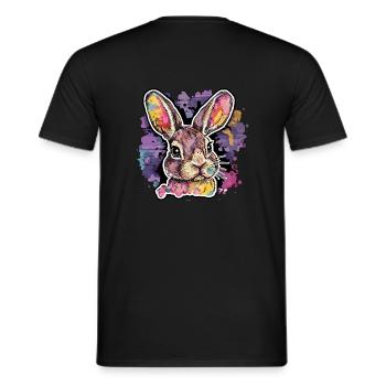 Radiant Rabbit - l’œuvre d’art - T-shirt homme - noir - Dos - AI Model Male 178 light (178cm)