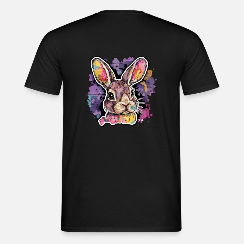 Strahlender Hase - das Kunstwerk - Männer T-Shirt - Schwarz