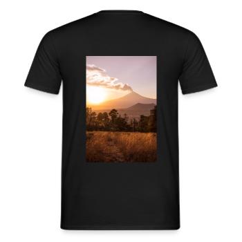 Sonnenuntergang Vulkan Mexiko - Männer T-Shirt - Schwarz - Hinten - AI Model Male 178 light (178cm)
