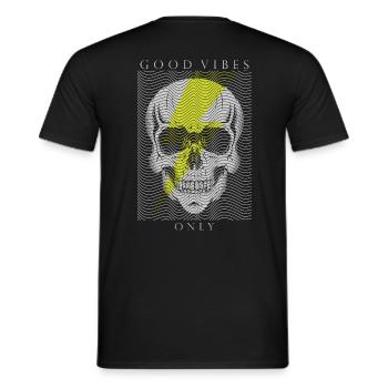 GOOD VIBES ONLY - Männer T-Shirt - Schwarz - Hinten - AI Model Male 178 light (178cm)