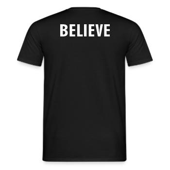 Believe - Men's T-Shirt - black - Back - AI Model Male 178 light (178cm)