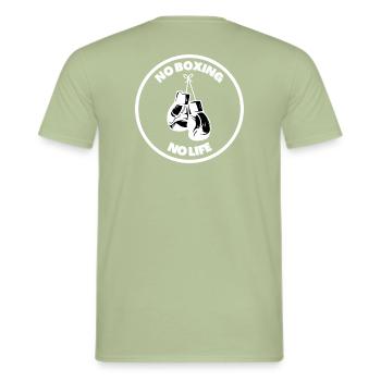 Boxing - No Boxing No Life - Männer T-Shirt - Sage - Hinten - AI Model Male 178 light (178cm)
