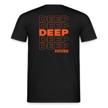 Deep-House-Musik - Männer T-Shirt - Schwarz - Hinten - AI Model Male 178 light (178cm)
