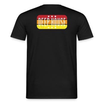 Deep House Musik T-Shirt - Cool Chill Vibes Party - Männer T-Shirt - Schwarz - Hinten - AI Model Male 178 light (178cm)