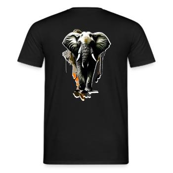 Elephant - Men's T-Shirt - black - Back - AI Model Male 178 light (178cm)