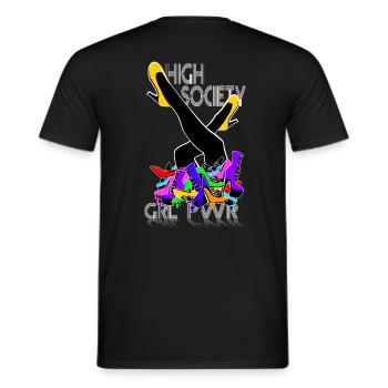 high society heels girl power - Männer T-Shirt - Schwarz - Hinten - AI Model Male 178 light (178cm)