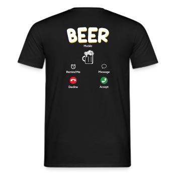 Klassisches Bierglas Motiv - Männer T-Shirt - Schwarz - Hinten - AI Model Male 178 light (178cm)