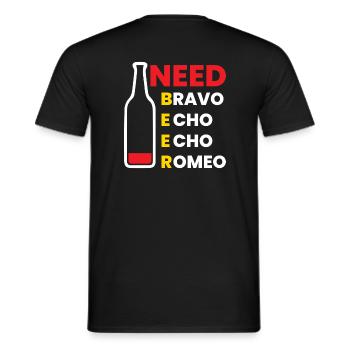 Lust for Life Bottle Design - Men's T-Shirt - black - Back - AI Model Male 178 light (178cm)