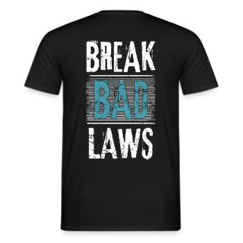 Enfreindre les mauvaises lois - T-shirt homme - noir - Dos - AI Model Male 178 light (178cm)