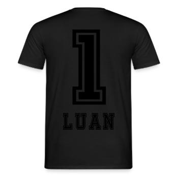 Luan - Männer T-Shirt - Schwarz - Hinten - AI Model Male 178 light (178cm)