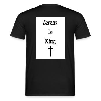 Jesus is King - Männer T-Shirt - Schwarz - Hinten - AI Model Male 178 light (178cm)