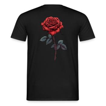 Rose rot dornen Blume - Männer T-Shirt - Schwarz - Hinten - AI Model Male 178 light (178cm)