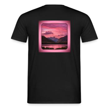 Mountains - Men's T-Shirt - black - Back - AI Model Male 178 light (178cm)