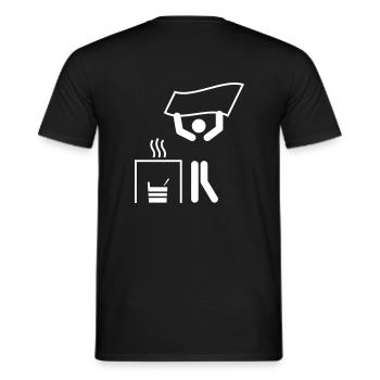 Piktogramm Aufguss Wedeln einzeln - Männer T-Shirt - Schwarz - Hinten - AI Model Male 178 light (178cm)
