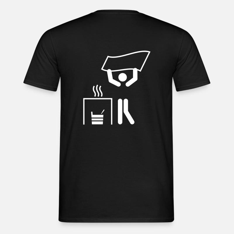 Piktogramm Aufguss Wedeln einzeln - Männer T-Shirt - Schwarz
