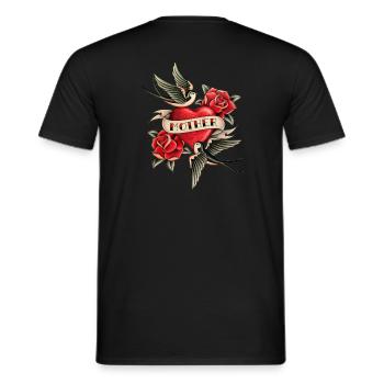 MUTTER TÄTOWIERUNG - Männer T-Shirt - Schwarz - Hinten - AI Model Male 178 light (178cm)