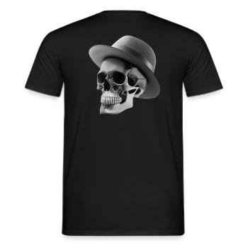 Skull - Men's T-Shirt - black - Back - AI Model Male 178 light (178cm)