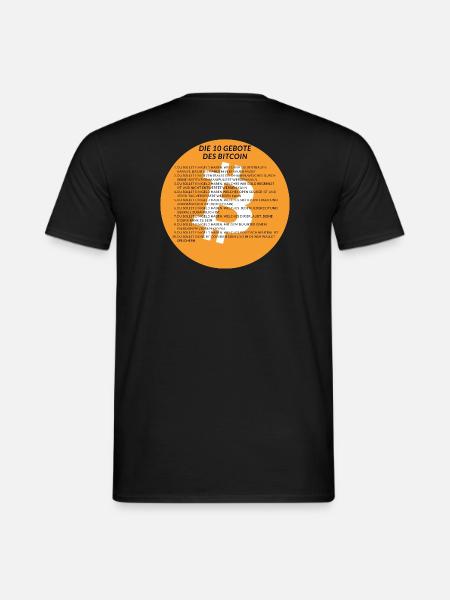 Die 10 Gebote des Bitcoin - Männer T-Shirt - Schwarz