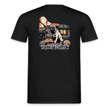 Je ne suis pas à blâmer - T-shirt homme - noir - Dos - AI Model Male 178 light (178cm)