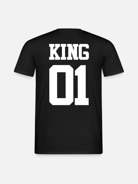 KING 01 - PARTNERSHIRTS für Partnerlook Beziehung - Männer T-Shirt - Schwarz