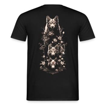 Rudel von Wölfen - Männer T-Shirt - Schwarz - Hinten - AI Model Male 178 light (178cm)