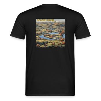 Golden Hour - Men's T-Shirt - black - Back - AI Model Male 178 light (178cm)