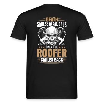 Roofers Roofing Roofing Plumber Roofer - Men's T-Shirt - black - Back - AI Model Male 178 light (178cm)