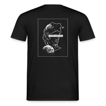Overthinking Weltraum E-Girl 90s retro Nachdenken - Männer T-Shirt - Schwarz - Hinten - AI Model Male 178 light (178cm)